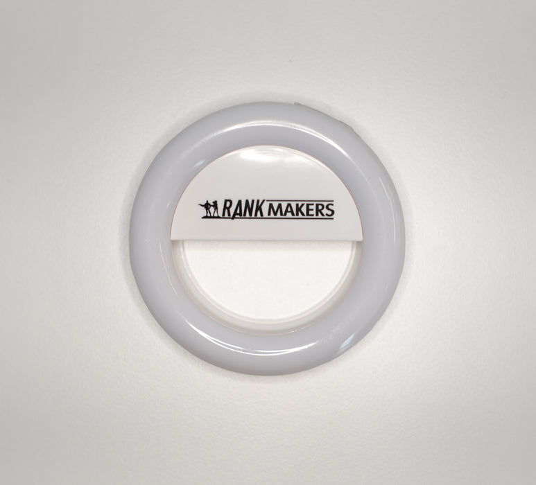 Mini Clip On Ring Light with Rank Makers Logo